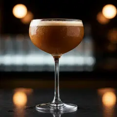 En elegant kaffedrink med amaretto, perfekt för en mysig kväll.