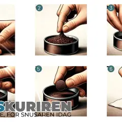 Steg-för-steg-guide som visar hur snusar man. Från dosa till prilla, enkel instruktion för alla.