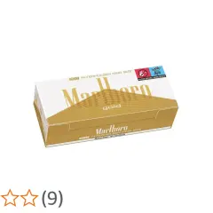 Marlboro Gold filterhylsor, 200 st King Size. Informationen om Marlboro Gold nikotinhalt kan finnas på förpackningen.