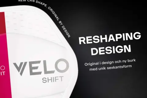Velo Shift snus med ny burkdesign. Original i design och ny burk med unik sexkantsform.