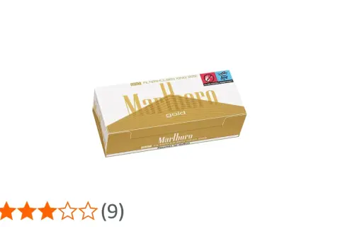 Marlboro Gold filterhylsor, 200 st King Size. Informationen om Marlboro Gold nikotinhalt kan finnas på förpackningen.