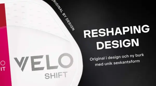 Velo Shift snus med ny burkdesign. Original i design och ny burk med unik sexkantsform.
