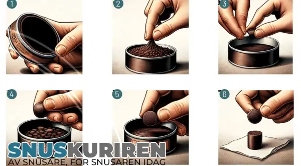 Steg-för-steg-guide som visar hur snusar man. Från dosa till prilla, enkel instruktion för alla.