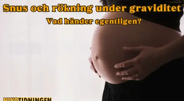 Graviditet och nikotin: vad händer egentligen? En bild som belyser riskerna med snus och rökning under graviditeten.