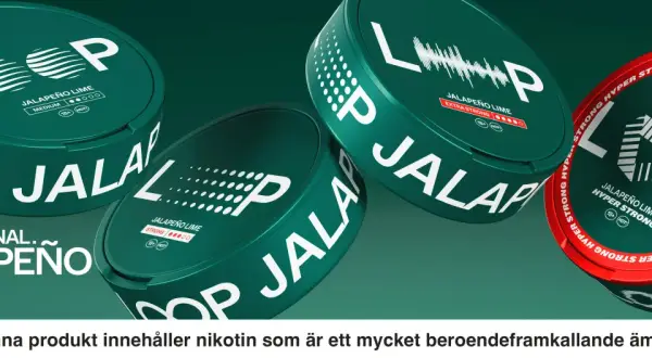 Loop Jalapeño Lime snus i olika styrkor. Jämför snus mini vs slim för din perfekta nikotinupplevelse.