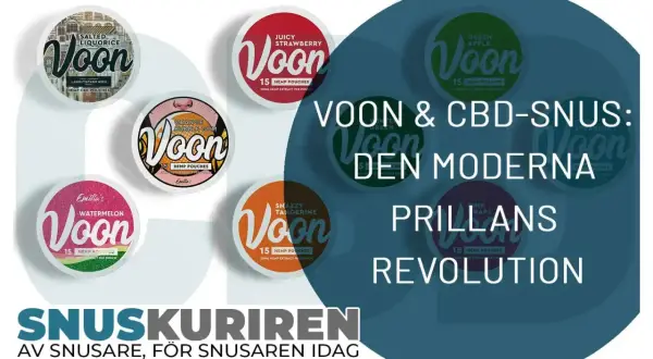 Voon CBD-snus i olika smaker som lakrits och jordgubb. Upptäck den moderna prillans revolution och dess cbd snus effekt.