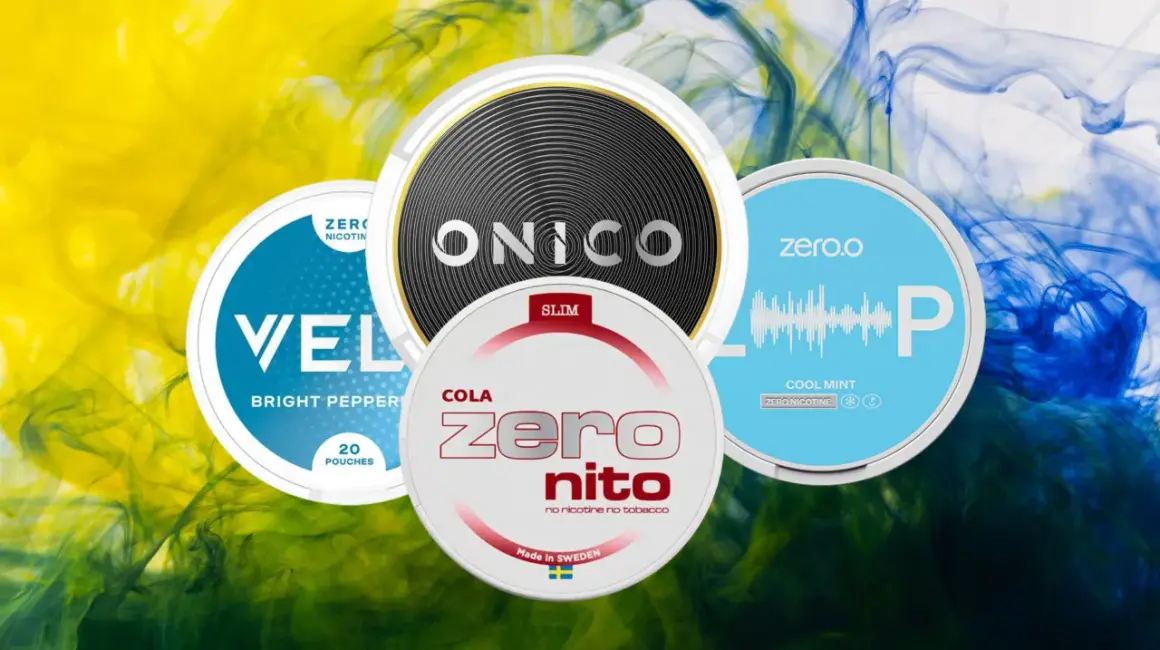 Flera dosor snus, som ONICO, VEL och Zero.o. Frågan "hur mycket kostar en dosa snus" kan variera beroende på märke och smak.